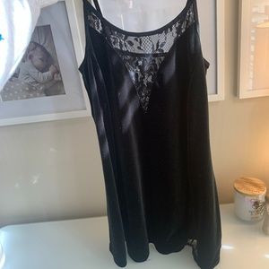 Urban Outfitters Black Velvet Lace Dress